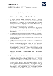 Condizioni Generali di Vendita SEF