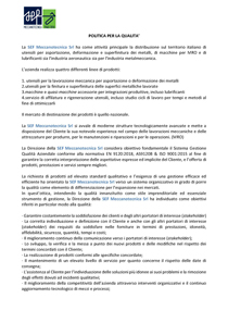Documento di Qualità, Salute e Sicurezza del Lavoro