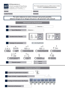 Modulo di richiesta tecnologia di godronatura